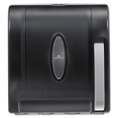 Georgia Pacific : Hygienic Push-Paddle Roll Towel Dispenser, Translucent Smoke -:- Sold as 2 Packs of - 1 - / - Total of 2 Each