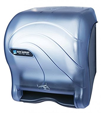 San Jamar T8400TBL Smart Essence Classic Hands Free Paper Towel Dispenser, Arctic Blue