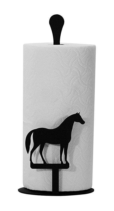 Wrought Iron Counter Top Horse Paper Towel Holder