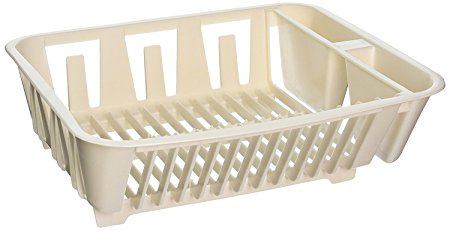 Rubbermaid Antimicrobial In-Sink Dish Drainer, Small, Bisque (4-Pack)