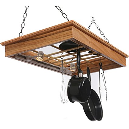 Hanging Pot Rack with Lights