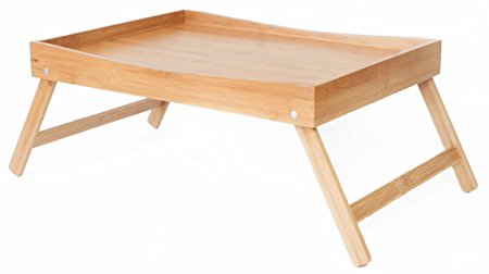 SB Trays Folding Bamboo Bed Tray: Serve breakfast in bed or use as a TV table, laptop computer tray or serving platter