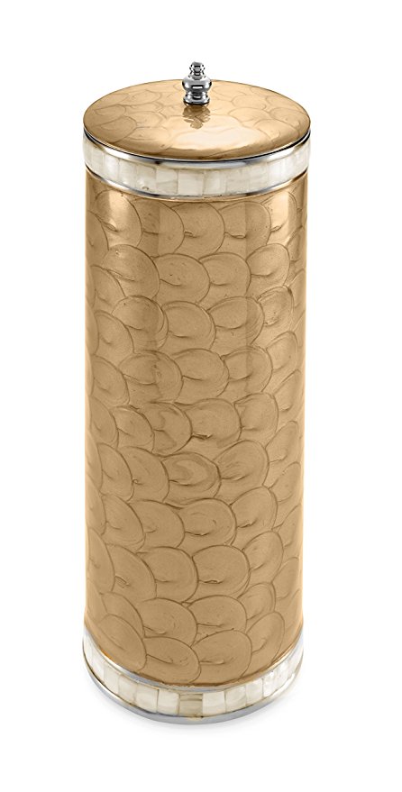 Julia Knight Classic Toilet Tissue Covered Holder, Toffee, Brown
