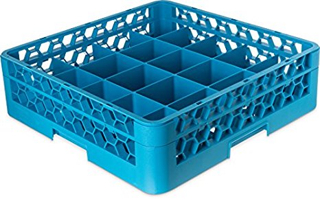Carlisle RC20-114 OptiClean Tilted 20 Compartment Cup Rack with 1 Extender, Blue (Pack of 4)