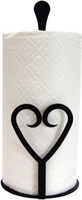 Wrought Iron Counter Top Heart Paper Towel Holder
