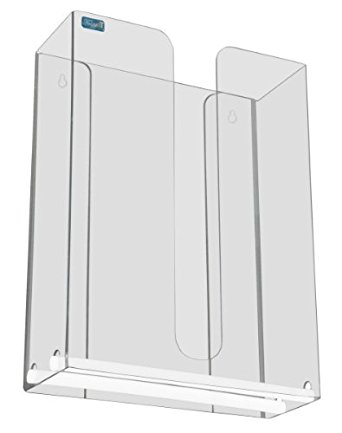 TrippNT 51935 Clear PETG Glider Two Stack Dual Dispensing Paper Towel Holder 10 7/8 Width x 14 1/2 Height x 4 3/8 Depth
