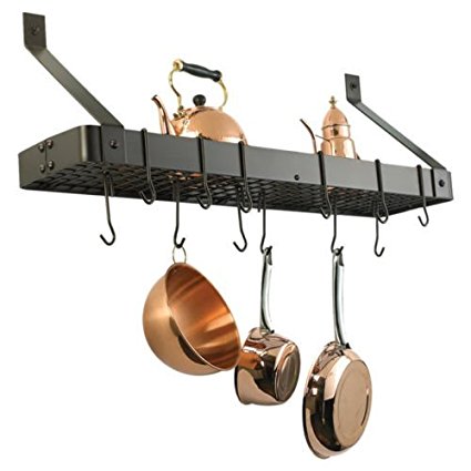 Old Dutch International Wall Mouned Pot Rack with Grid (Oiled Bronze)