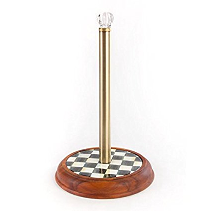 MacKenzie-Childs Courtly Check Wood Paper Towel Holder