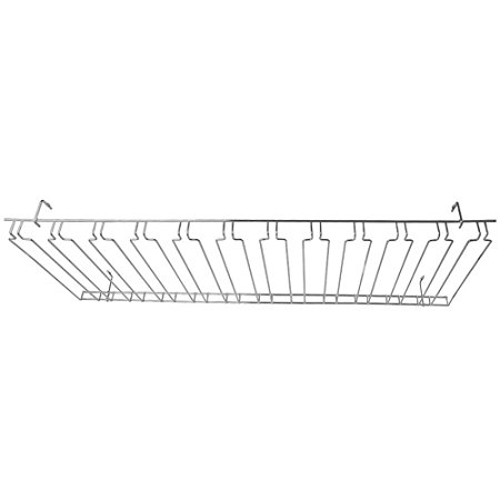 Winco GHC-1836 Chrome Plated Overhead Glass Rack, 18-Inch by 36-Inch by 4-Inch