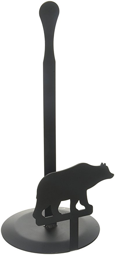 Village Wrought Iron PT-C-14 14 Inch Bear Paper Towel Stand