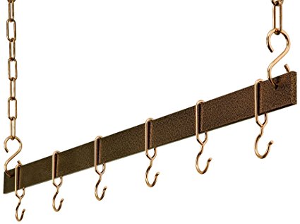 Hanging Bar Rack in Hammered Copper (36 in.)