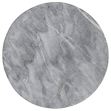 Bloomingville Grey Round Marble Tray, Multicolor