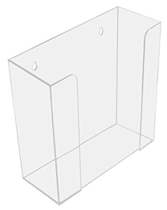 TrippNT 50309 Clear PETG Double Stack Tri-Fold Paper Towel Dispenser Holder, 10.5