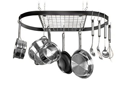 New Kinetic Classical Series Ceiling Mount Wrought-iron Oval Pot Rack