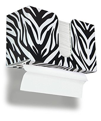 TrippNT 51338 Zebra Plastic Dual-Dispensing Paper Towel Holder, 10 7/8