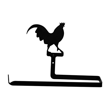 Iron Rooster Horizontal Wall Mount Kitchen Paper Towel Holder - Heavy Duty Metal Paper Towel Dispenser, Kitchen Towel Roll Holder