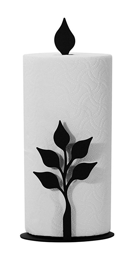 Wrought Iron Counter Top Leaf Paper Towel Holder