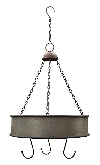 Rustic Metal Round and Round Hanging Pot Rack