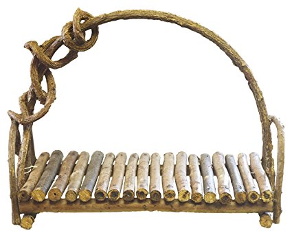 Rectangular Twig Serving Tray with Crazy Vine Handle by Kalalou