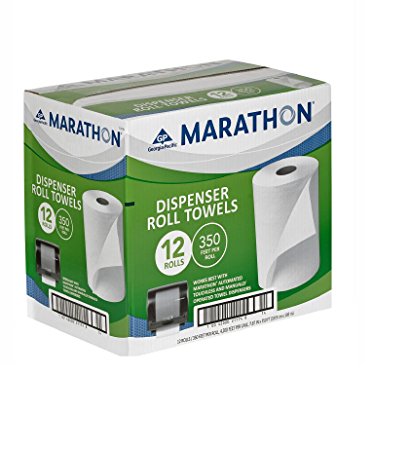 Marathon Dispenser Roll Towels 12 Rolls for Marathon Commercial Kitchen Bathroom Towel Dispensers Bulk Case 4,200 ft.