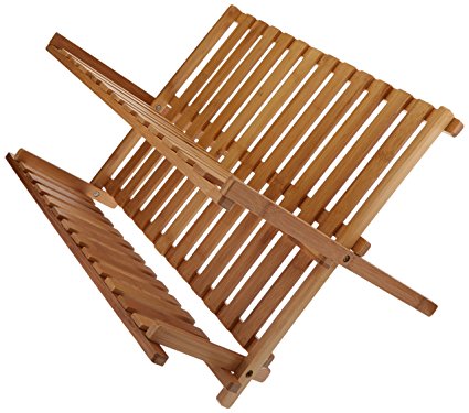 Creative Home 73444 Bamboo Folding Dish Rack, 17-1/2 by 11-5/8-Inch